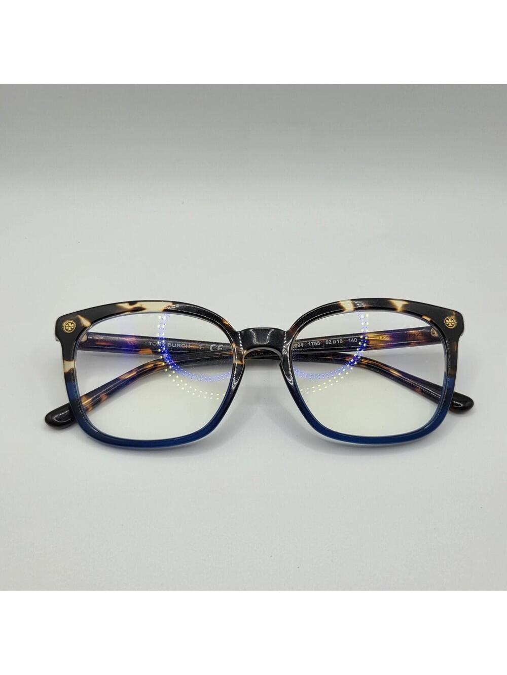 Tory Burch Eyeglasses Frames TY2094 1755 Vintage Tortoise / Blue Glasses Frames